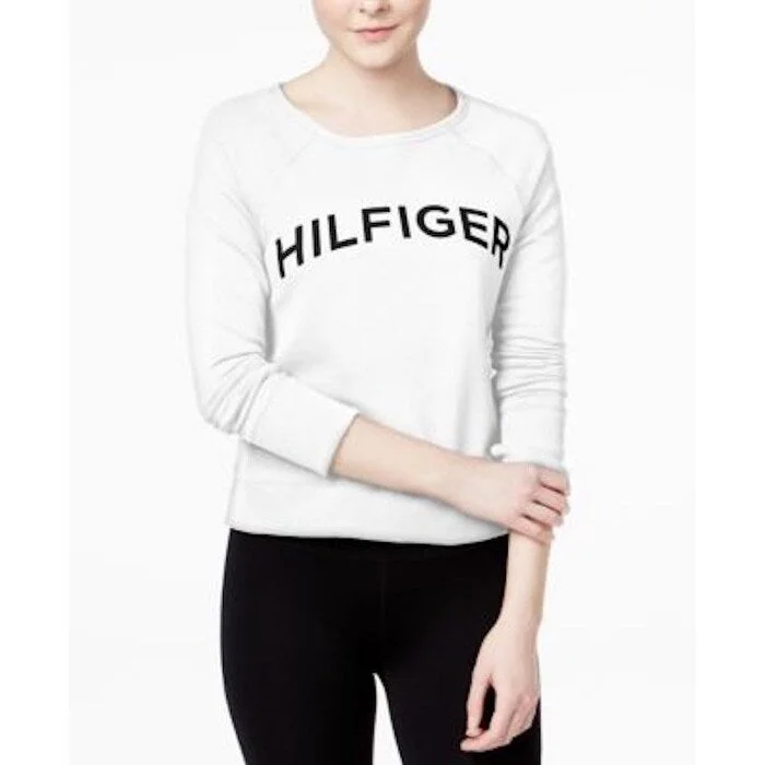 Colorblock HoodiesTommy Hilfiger Women Sport Cotton Logo Sweatshirt White - S