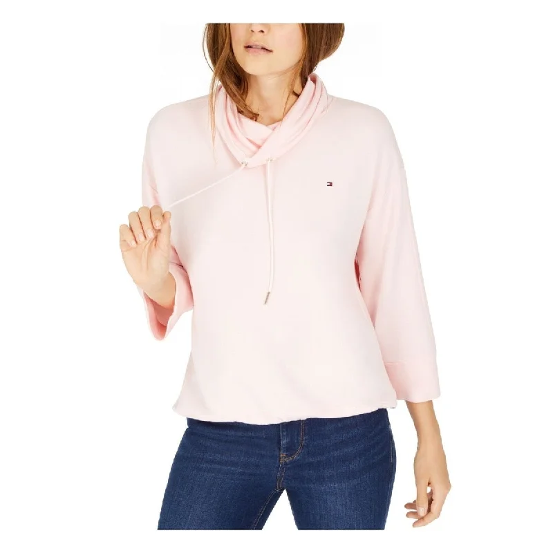 Zip-Up HoodiesTommy Hilfiger Women's Drawstring Cowl-Neck Sweatshirt Pink Size Large