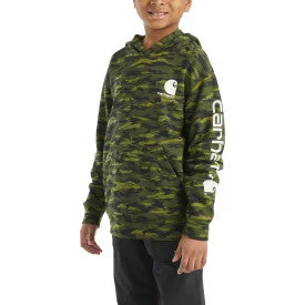 Thermal HoodiesYouth Boys Long Sleeve Camo Graphic Sweatshirt - Green Camo