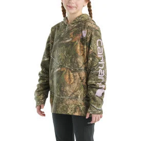 Hemp SweatshirtsYouth Girls Long-Sleeve Camo Graphic Sweatshirt - Mossy Oak Country DNA