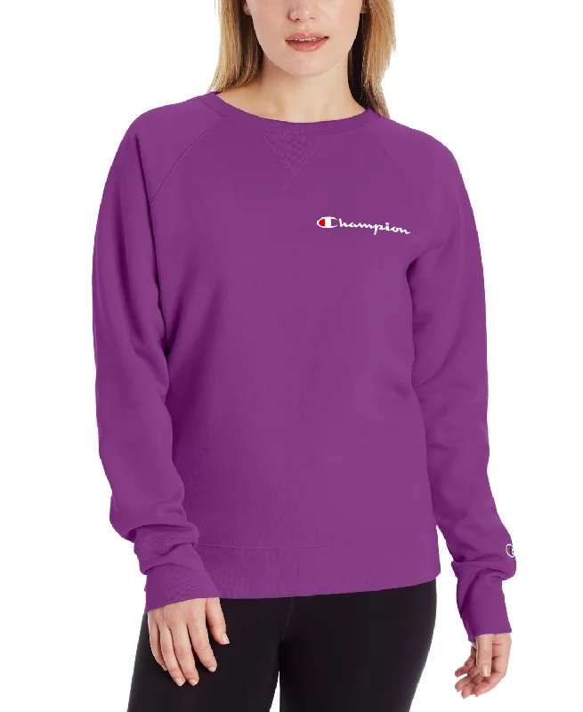 Lounge HoodiesChampion Women's Powerblend Logo Sweatshirt Purple Size XS