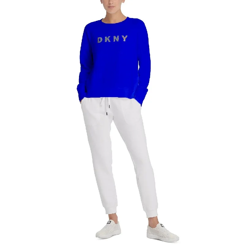 Studded SweatshirtsDKNY Women's Sport Sparkle-Logo Sweatshirt Dark Blue Size Small