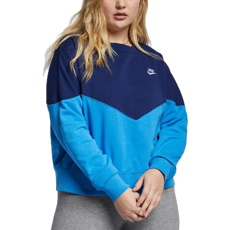 Gym HoodiesNike Womens Plus Fitness Active Wear Sweatshirt Blue Size 2 Extra Large - XX-Large