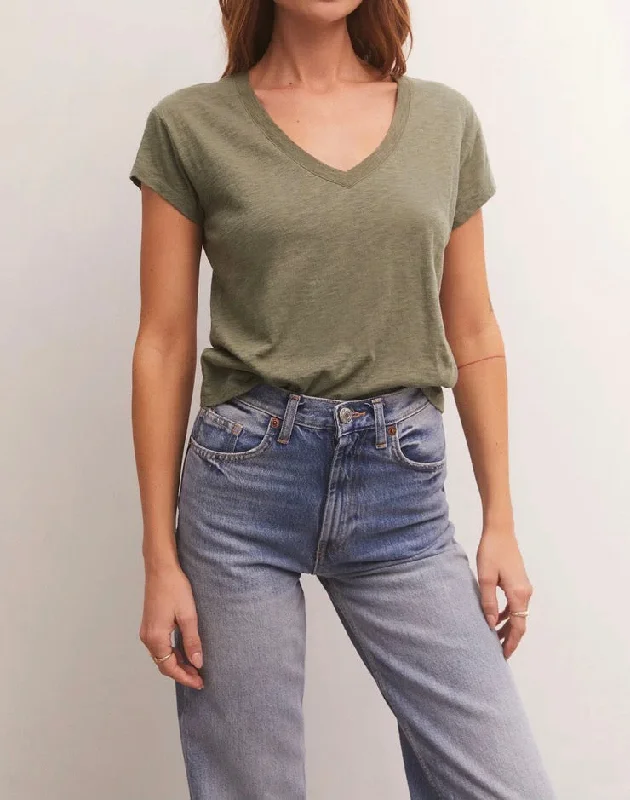 VNeckTopBlazeModern V Neck Tee - Evergreen