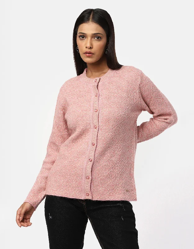 Women Woolen Round Fancy Cardigan