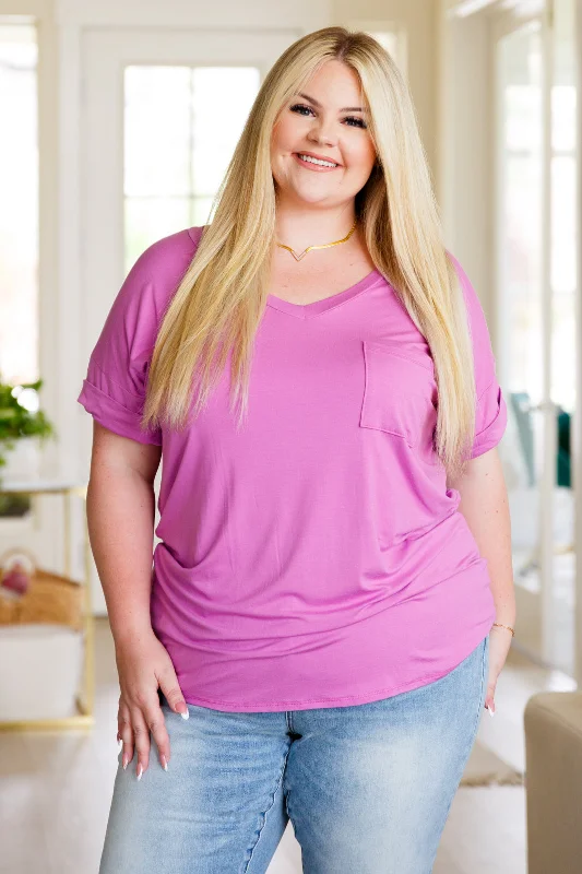 VNeckTopApexHazel Blues® |  Absolute Favorite V-Neck Top in Orchid