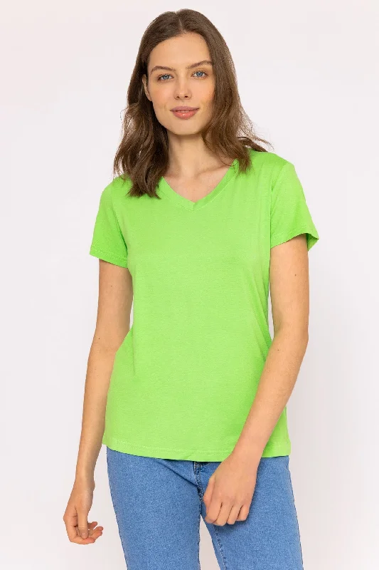 VNeckTopTitanV Neck Tee in Green