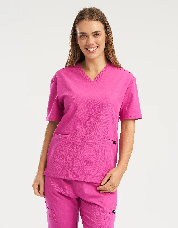 VNeckTopIronEssential V Neck Scrub Top - Just Pink