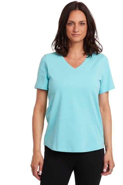 VNeckTopQuartzAqua V-Neck