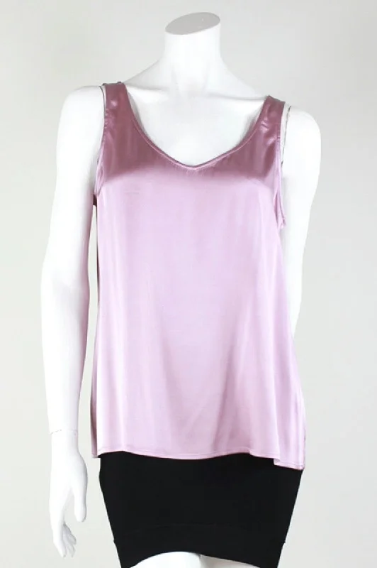 VNeckTopExplorerEileen Fisher Satin Sleeveless V-Neck Camisole Size Large