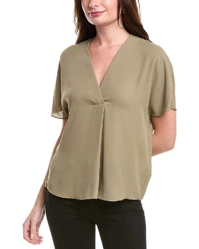 VNeckTopPulseVince Crepe V-Neck Blouse